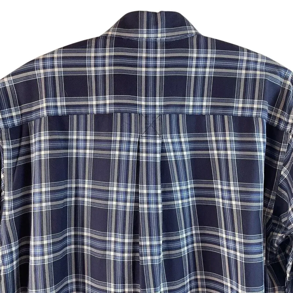Bobby Jones Collection Blue Plaid Shirt Size Large
